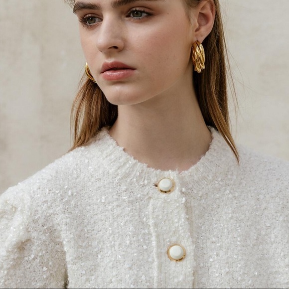 (Brand new)WConcept wool puff half sleeve cardigan - Picture 4 of 5